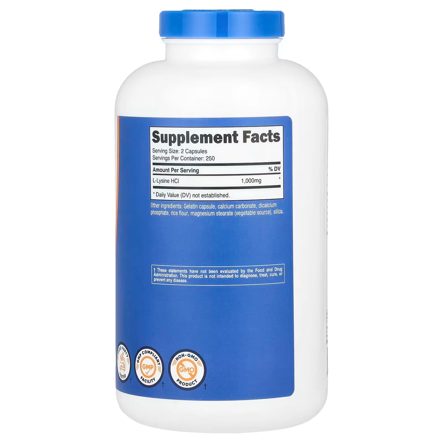 Nutricost, L-Lysine, 500 Capsules (500 mg per Capsule)