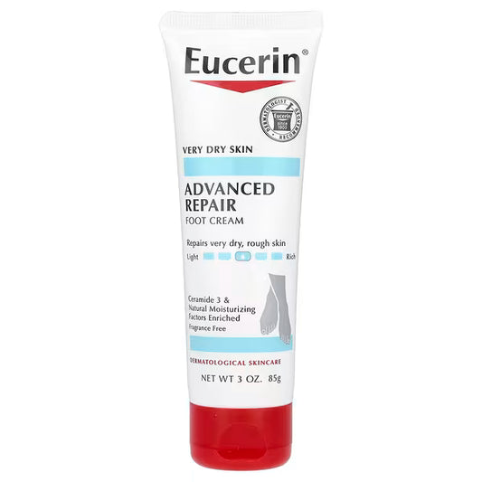 Eucerin, Advanced Repair Foot Creme, Fragrance Free, 3 oz (85 g)