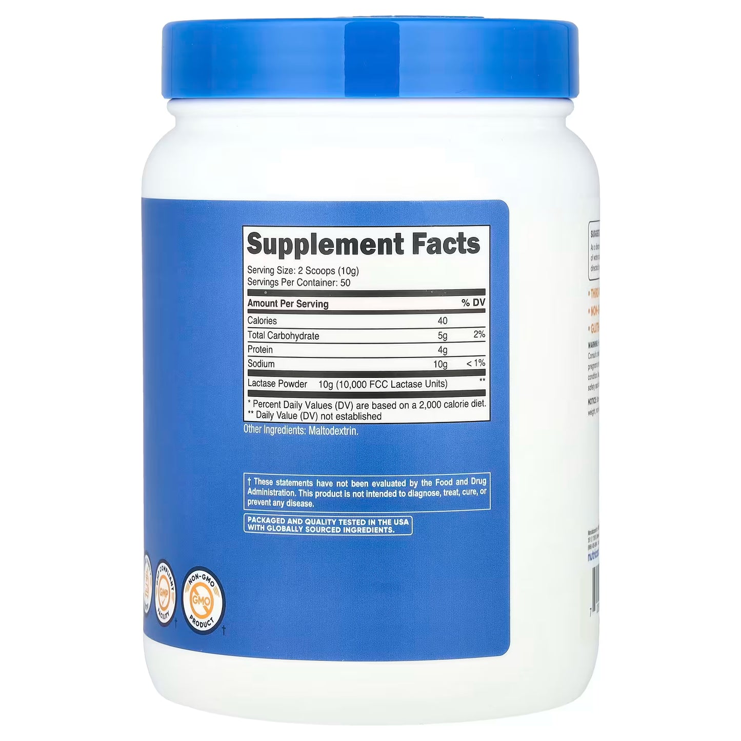 Nutricost, Lactase Powder, Unflavored, 1.1 lb (500 g)
