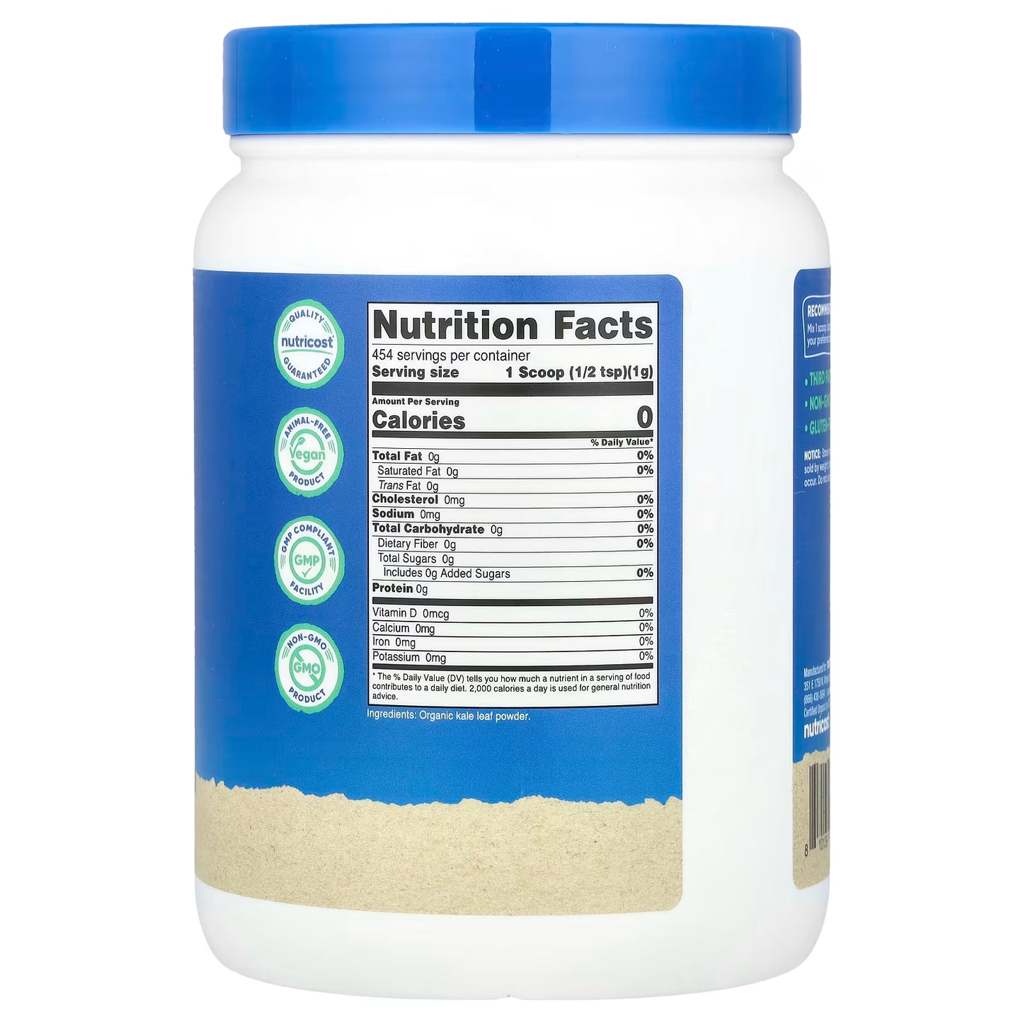 Nutricost, Organic Kale Powder, Unflavored, 16.2 oz (454 g)