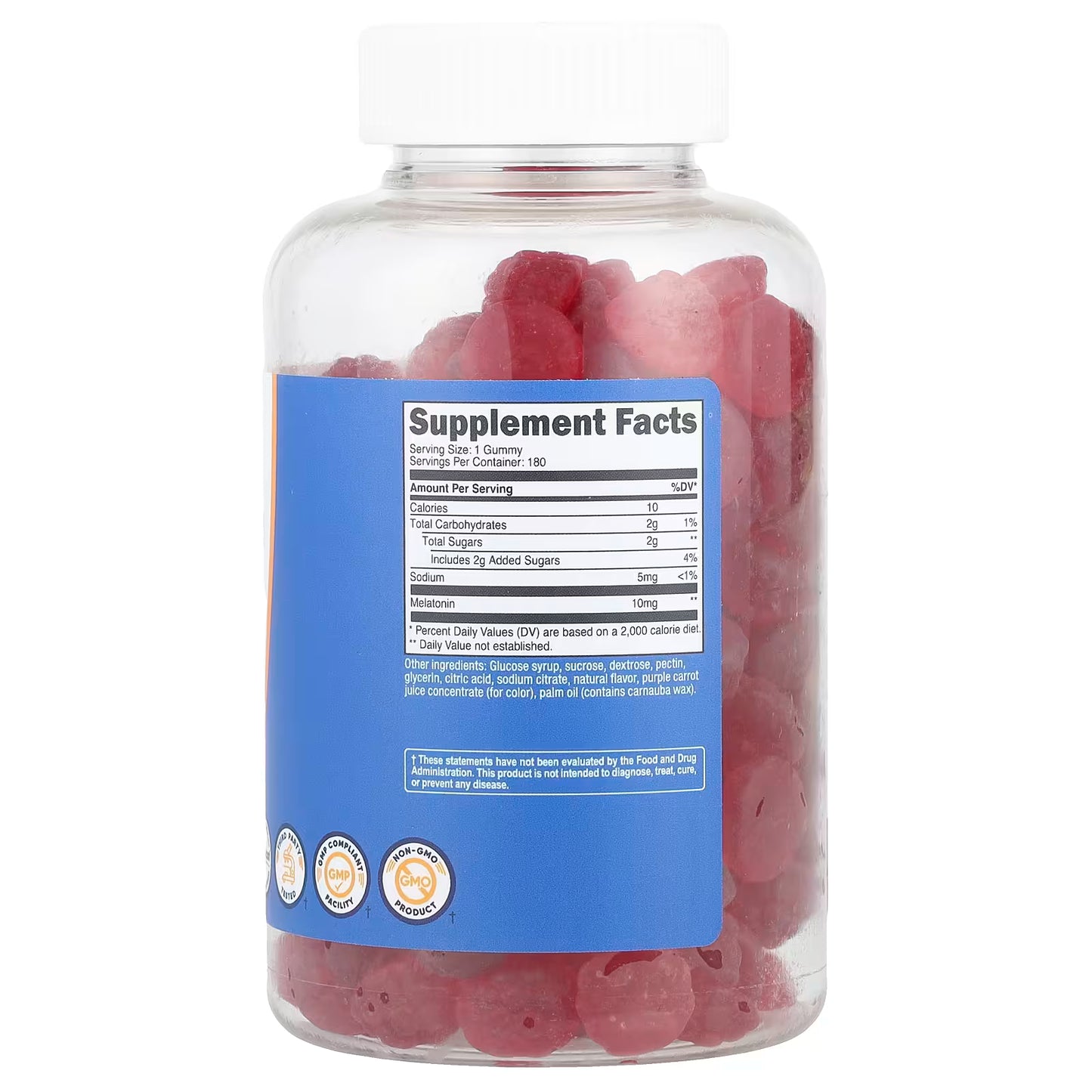 Nutricost, Melatonin Gummies, Strawberry, 10 mg, 180 Gummies