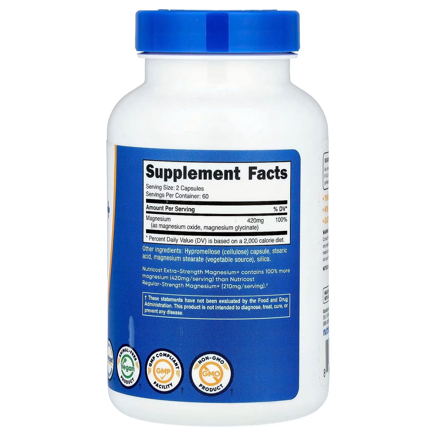 Nutricost, Magnesium+, Extra-Strength, 120 Capsules (210 mg per Capsule)