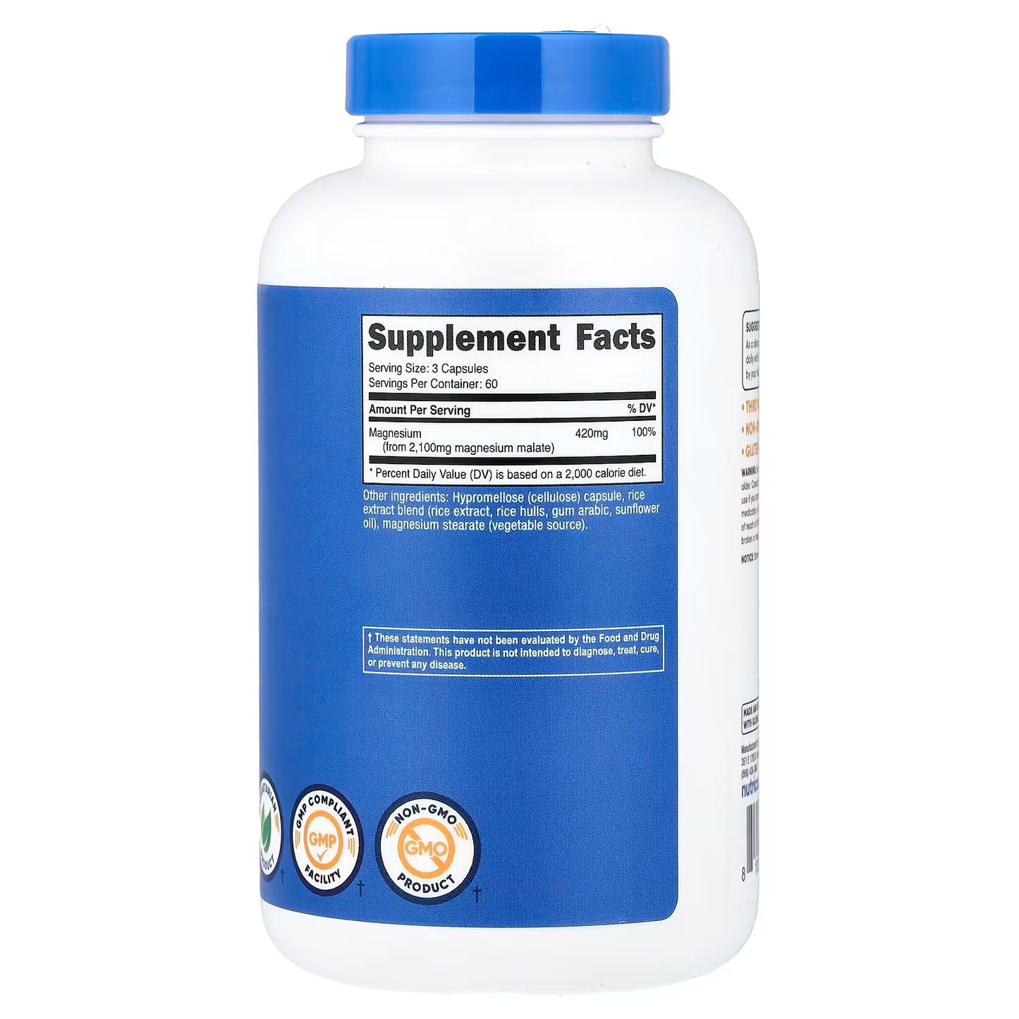Nutricost, Magnesium Malate, 180 Capsules (700 mg per Capsule)