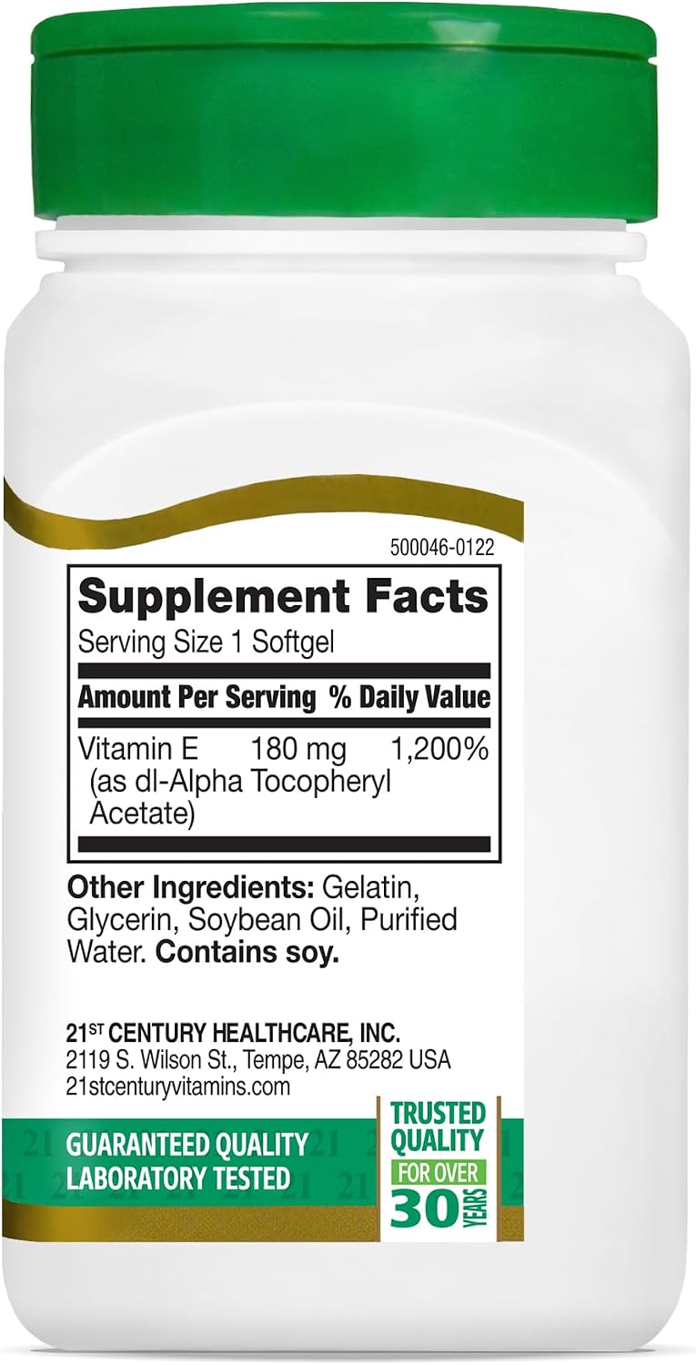 21st Century, Vitamin E, 90 mg (200 IU), 110 Softgels