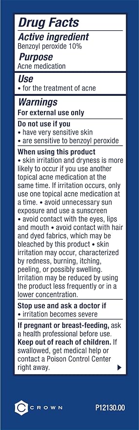 PanOxyl Acne Foaming Wash Benzoyl Peroxide 10% Maximum Strength Antimicrobial, 3 oz