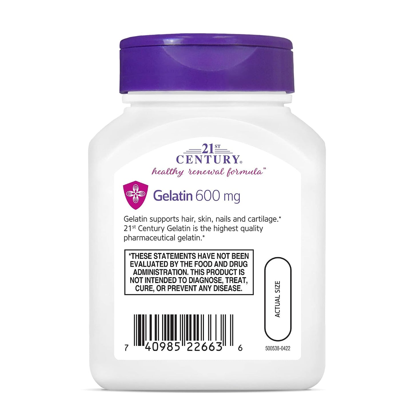 21st Century, Kalos & Splendor™, Gelatin, 600 mg, 100 Capsules