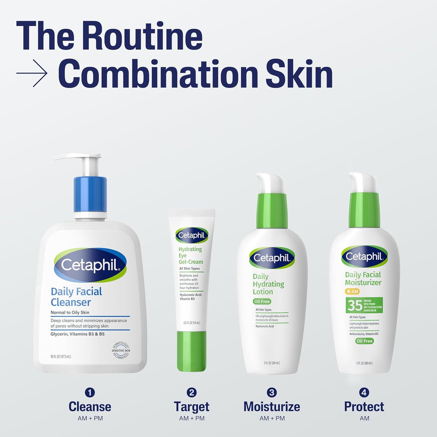 Cetaphil Daily Hydrating Lotion for Face Oil Free 3 Fl Oz