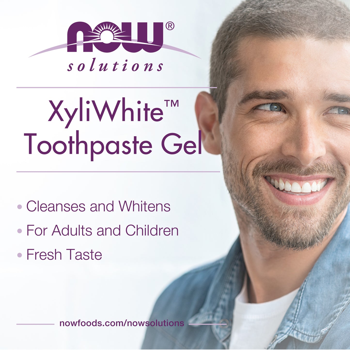 NOW Solutions, Xyliwhite™ Toothpaste Gel, Refreshmint, Cleanses and Whitens, Fresh Taste, 6.4-Ounce