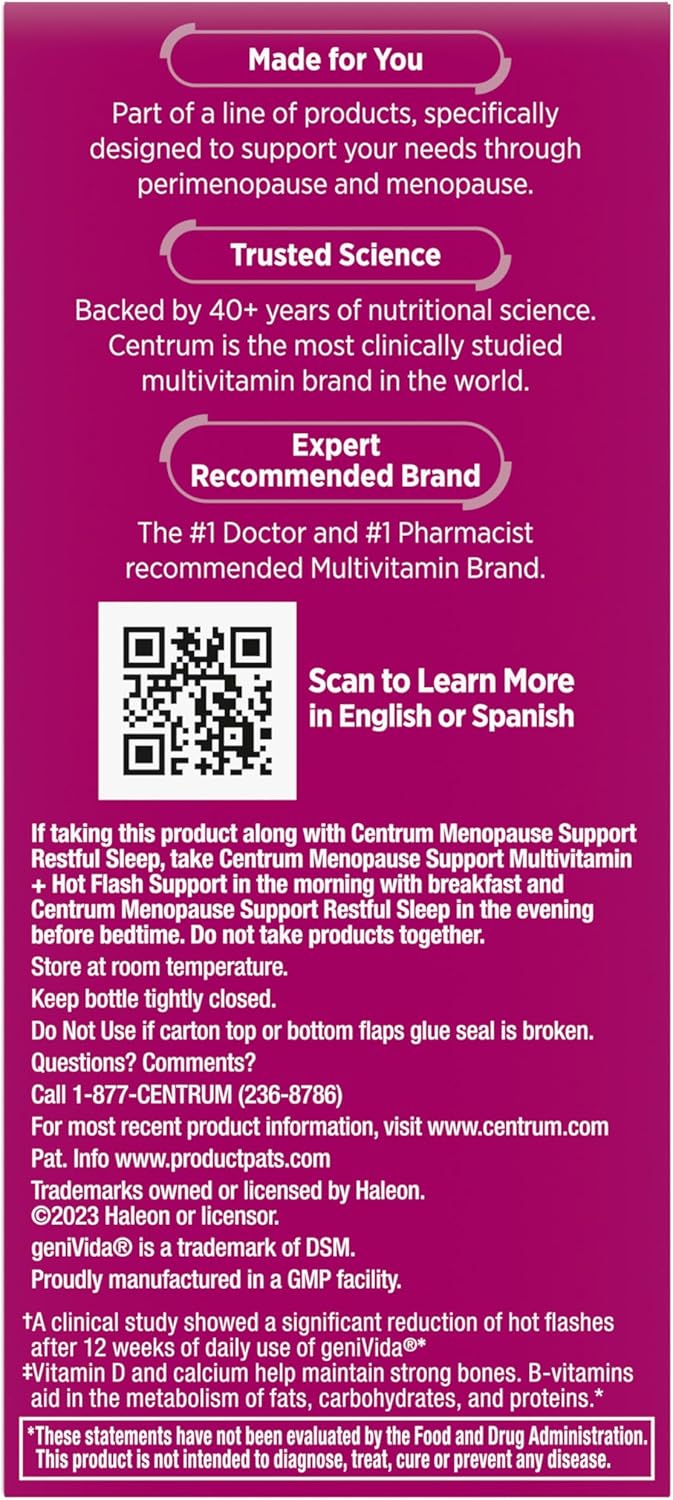 Centrum, Menopause Support For All Stages of Menopause, 30 Tablets