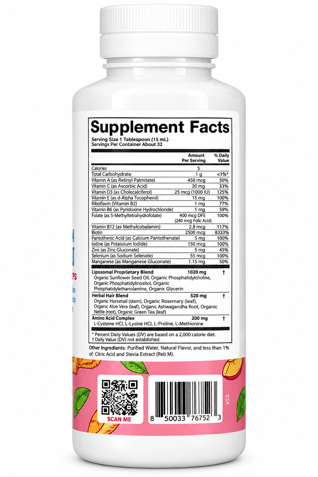 MARYRUTH'S Women's Multivitamin Liposomal, Ultra Absorption, 15.22 Fl Oz