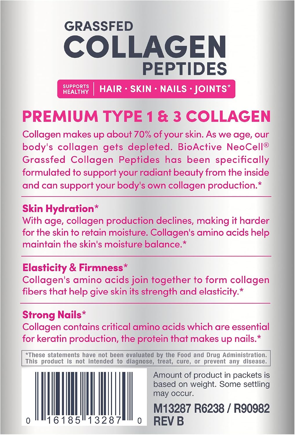 NeoCell Collagen Peptides Powder Packets | 20 Stick Packs