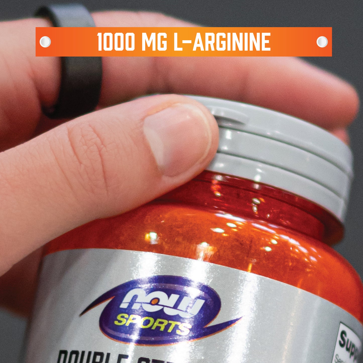NOW Sports Nutrition, L-Arginine Double Strength 1000mg, Nitric Oxide Precursor, Amino Acids, 60 Tablets