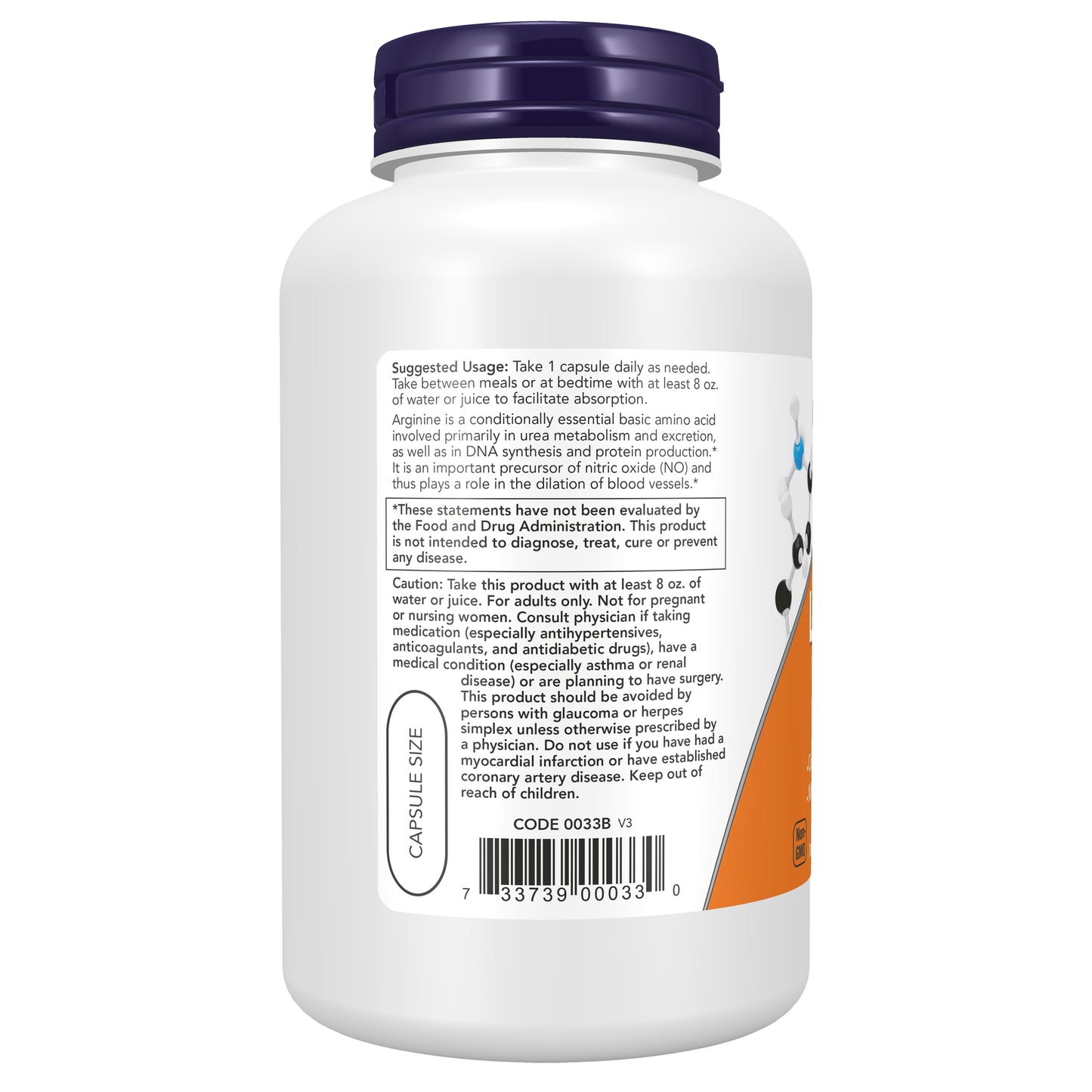 NOW Supplements, L-Arginine 700 mg, Nitric Oxide Precursor*, Amino Acid, 180 Veg Capsules