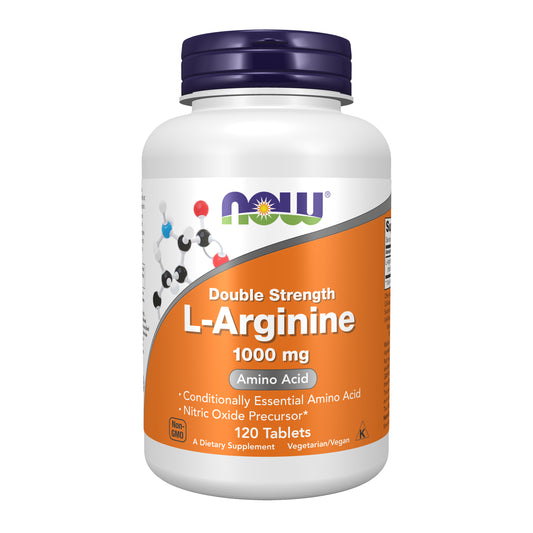 NOW Supplements, L-Arginine 1,000 mg, Nitric Oxide Precursor*, Amino Acid, 120 Tablets