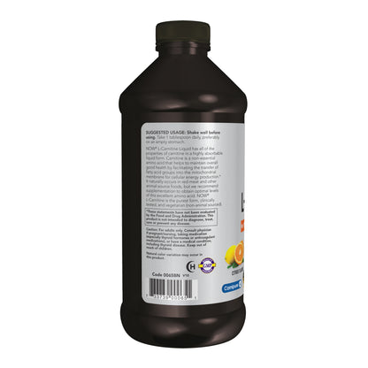 NOW Sports Nutrition, L-Carnitine Liquid 1,000 mg, Highly Absorbable, Citrus, 16-Ounce