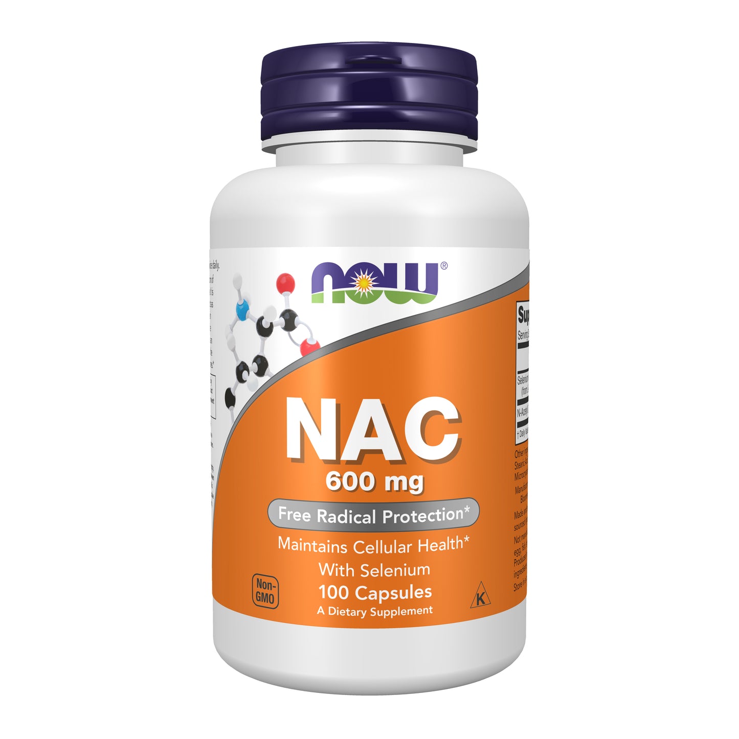 NOW Supplements, NAC (N-Acetyl Cysteine) 600 mg with Selenium 100 Capsules