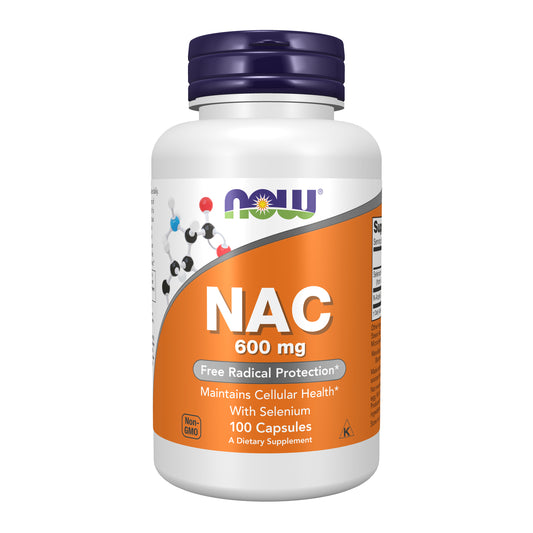 NOW Supplements, NAC (N-Acetyl Cysteine) 600 mg with Selenium 100 Capsules