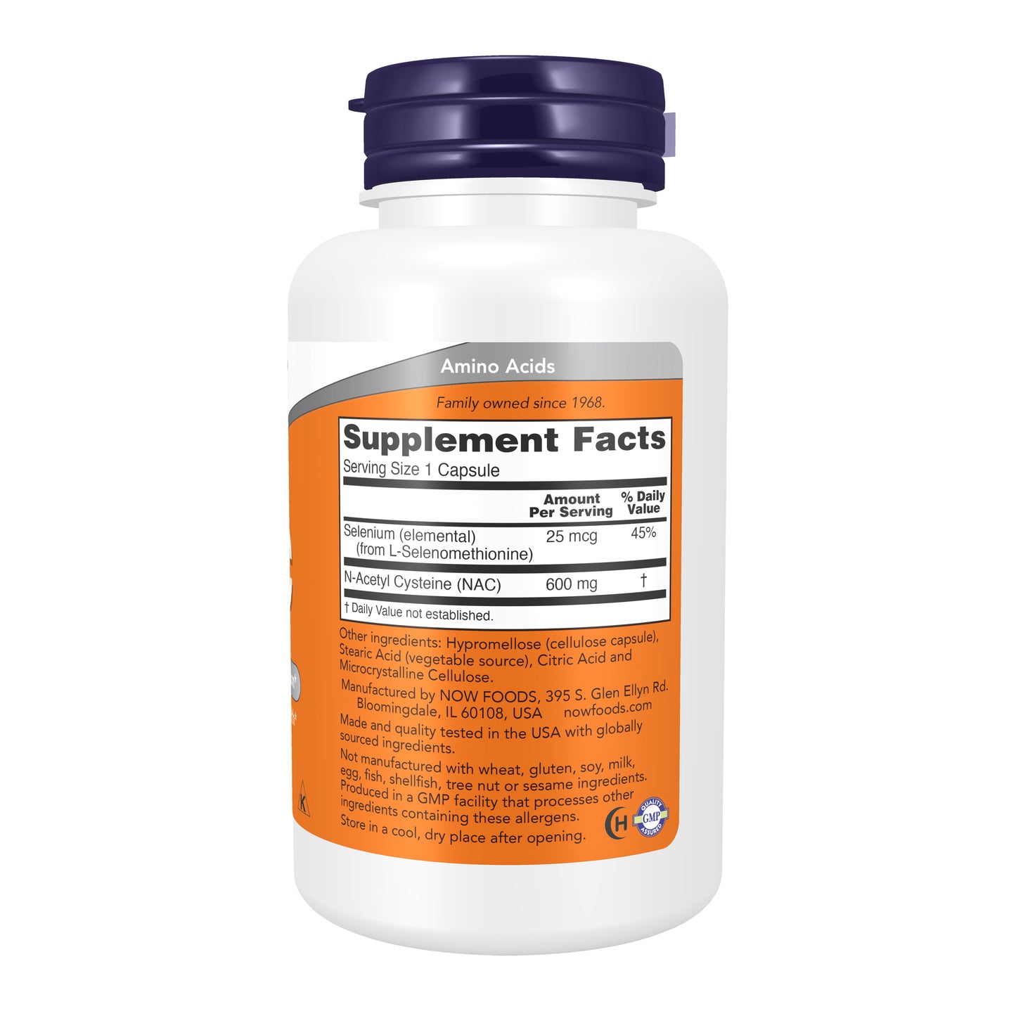 NOW Supplements, NAC (N-Acetyl Cysteine) 600 mg with Selenium 100 Capsules