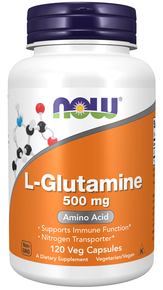 NOW Supplements, L-Glutamine 500 mg, Amino Acid, 120 Veg Caps