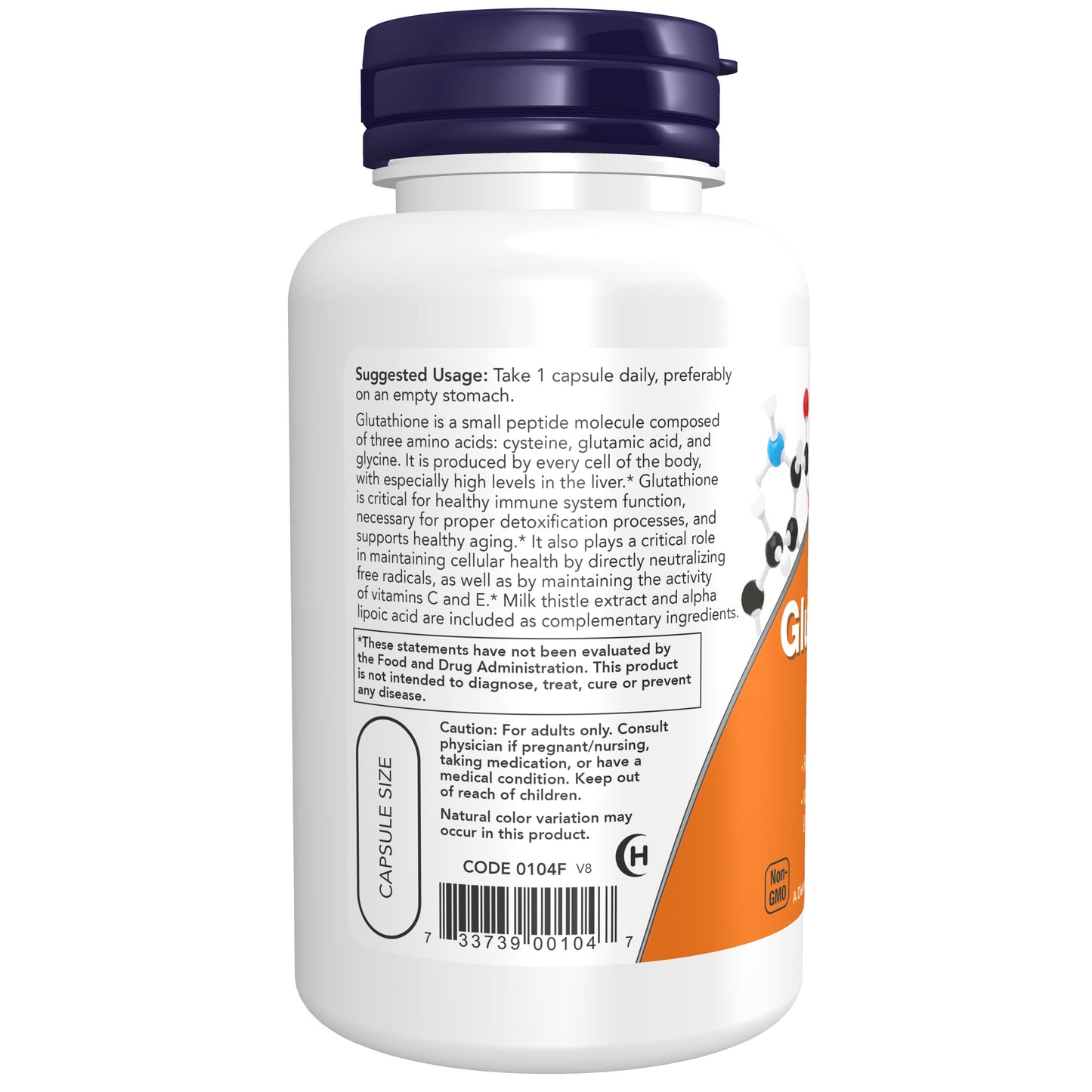 NOW Supplements, Glutathione 500 mg, With Milk Thistle Extract & Alpha Lipoic Acid, Detox Support*, 60 Veg Capsules