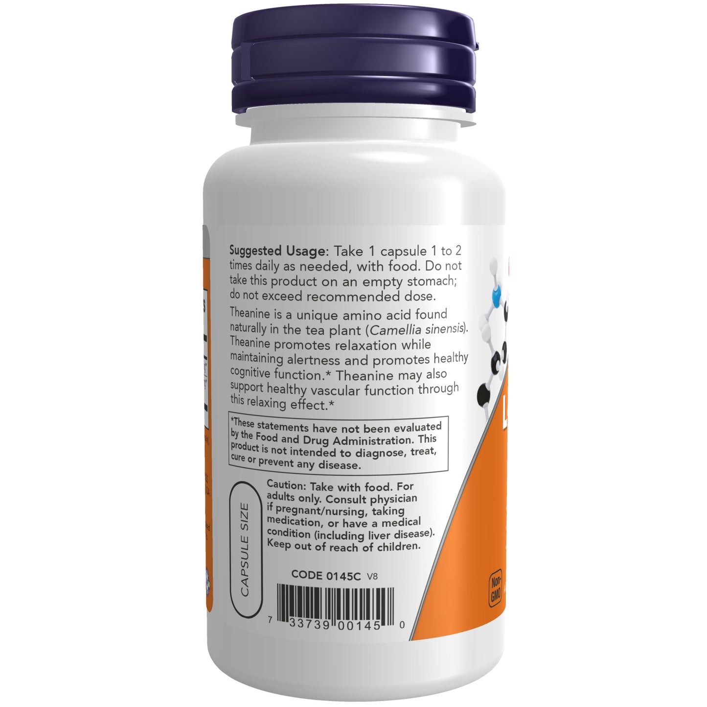 NOW Supplements, L-Theanine 100 mg with Decaf Green Tea, Stress Management*, 90 Veg Capsules