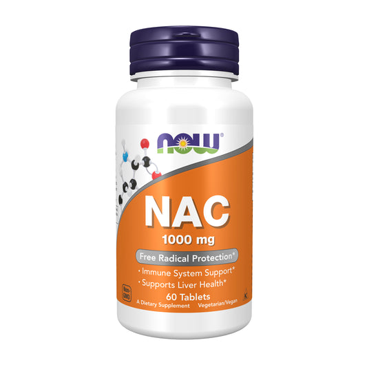 NOW Supplements, NAC 1,000 mg, Free Radical Protection*, 60 Tablets