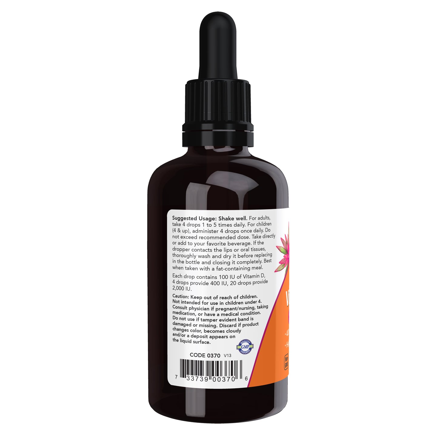 NOW Supplements, Liquid Vitamin D3, Strong Bones*, Structural Support*, 2-Ounce