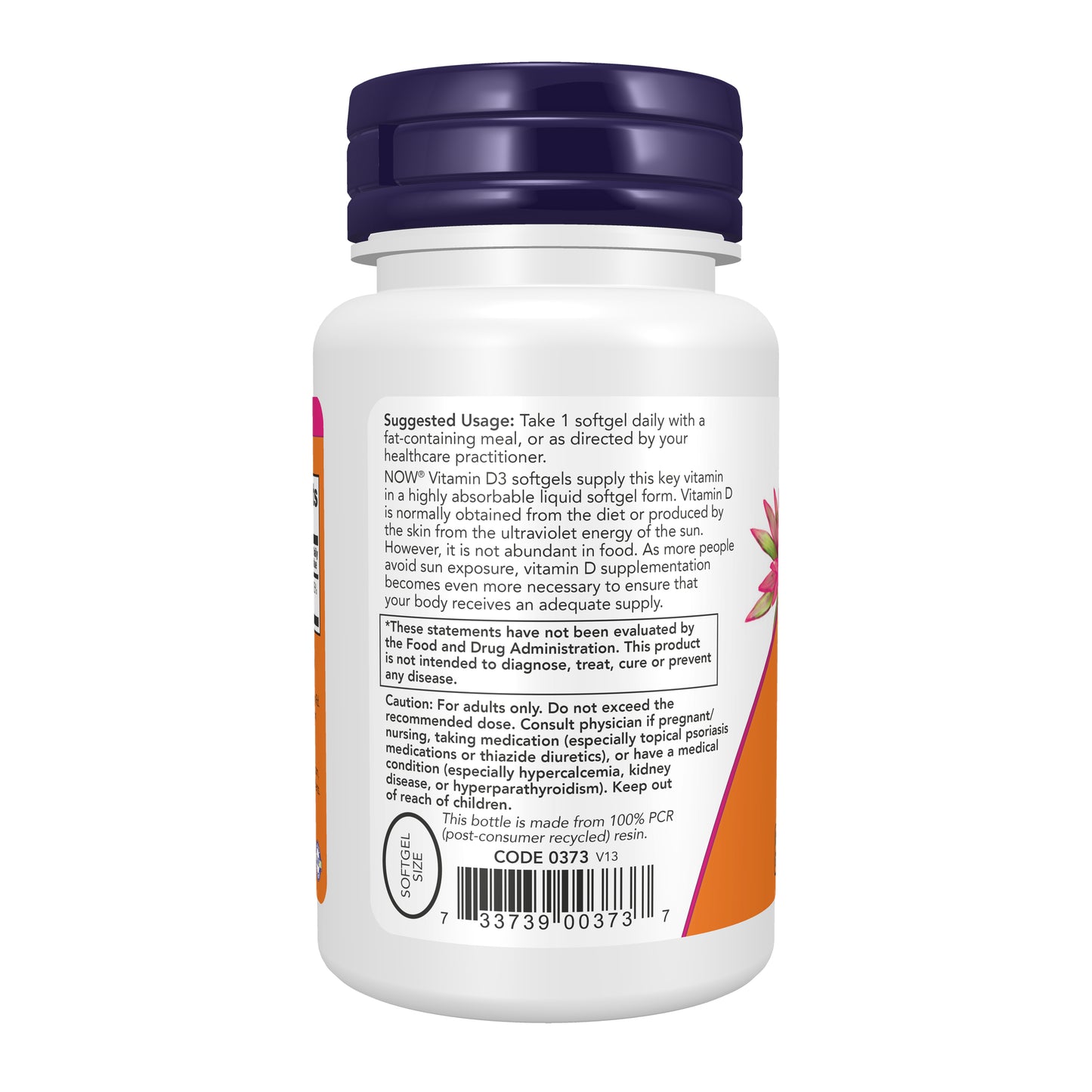 NOW Supplements, Vitamin D3 5,000 IU, High Potency, Structural Support*, 240 Softgels