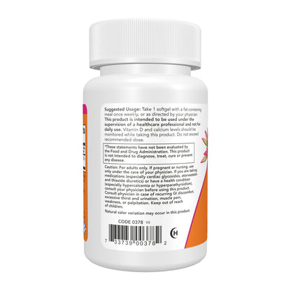 NOW Supplements, Vitamin D3 50,000 IU Softgels, 50 softgels