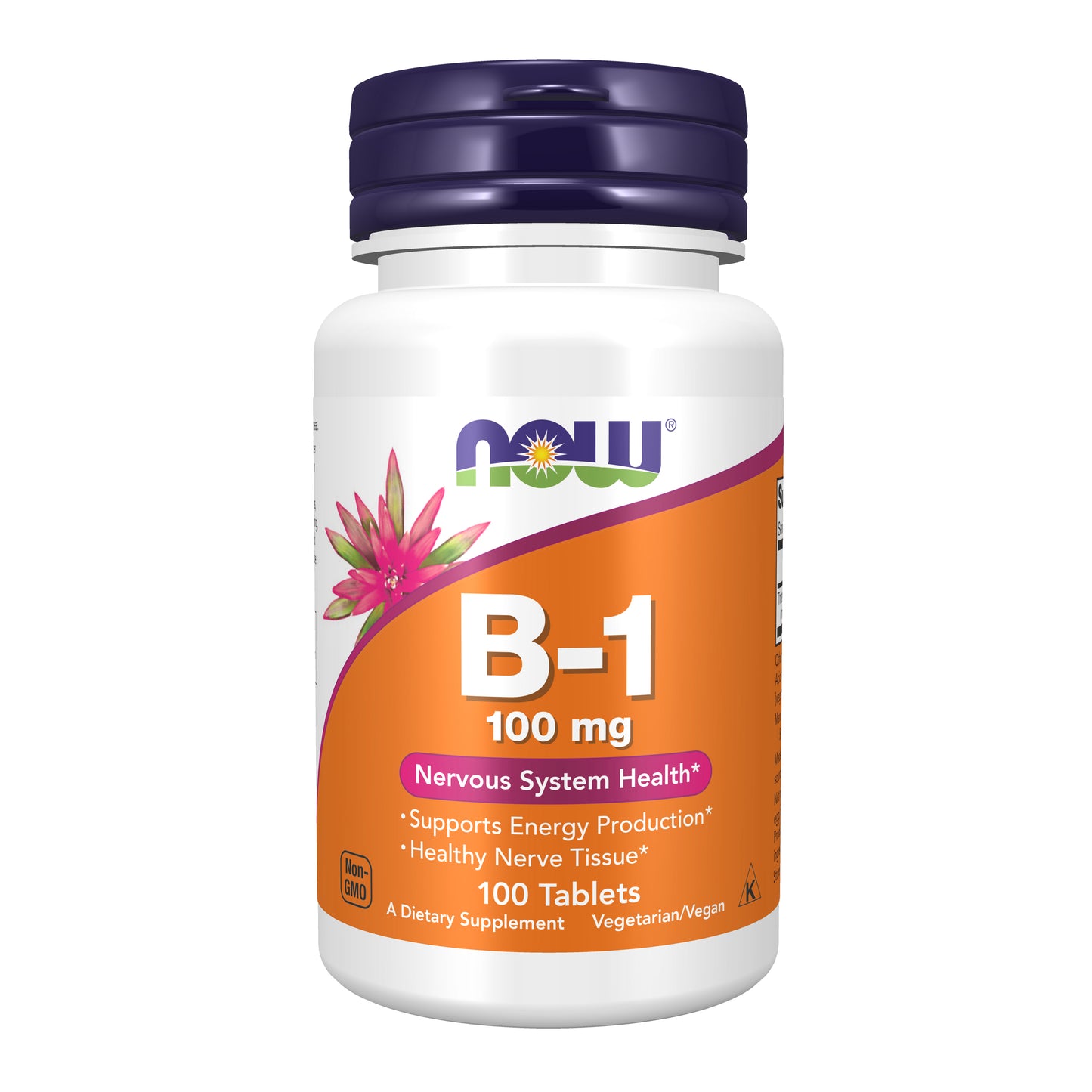 NOW Supplements, Vitamin B-1 100 mg, Energy Production*, Nervous System Health*, 100 Tablets