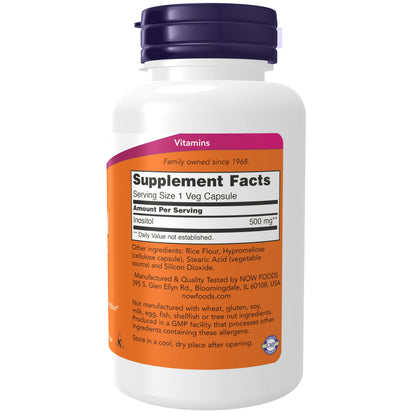 NOW Supplements, Inositol 500 mg, Cellular Health*, 100 Veg Caps
