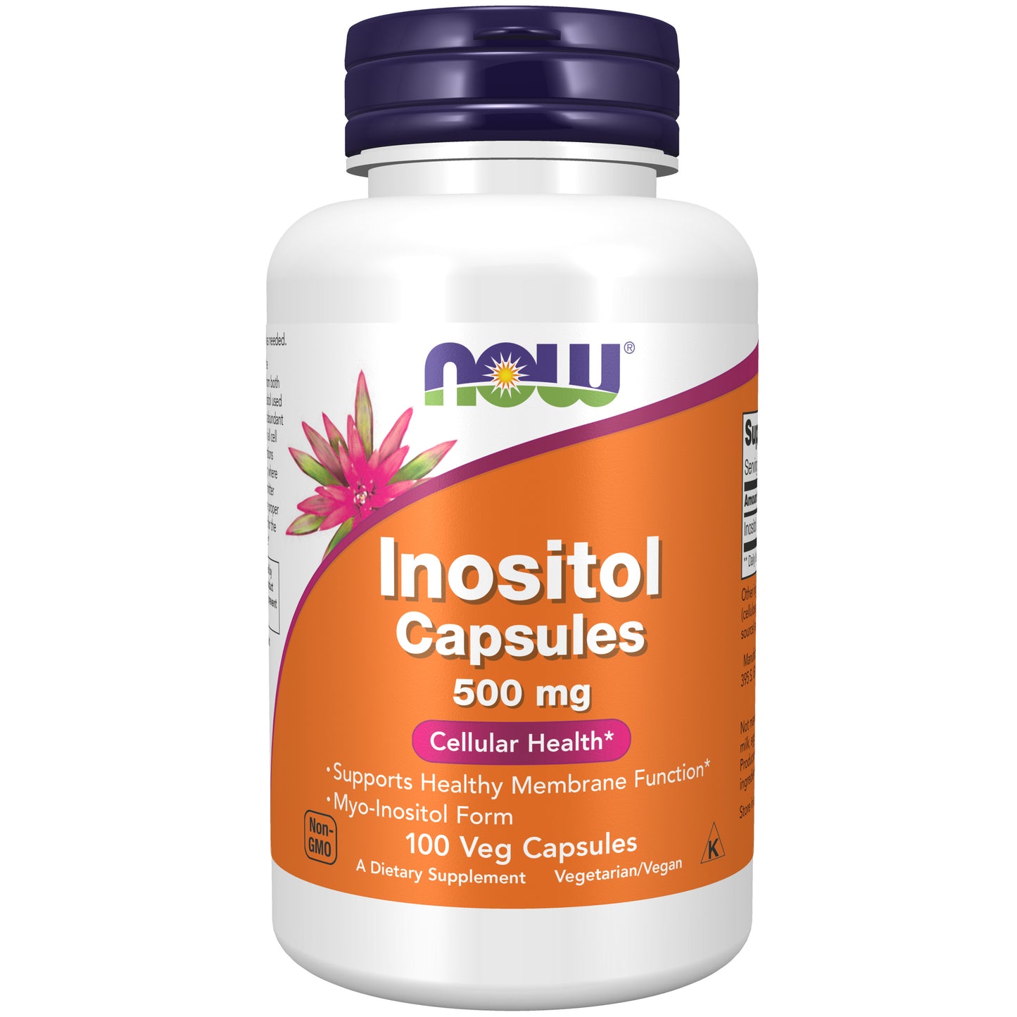 NOW Supplements, Inositol 500 mg, Cellular Health*, 100 Veg Caps