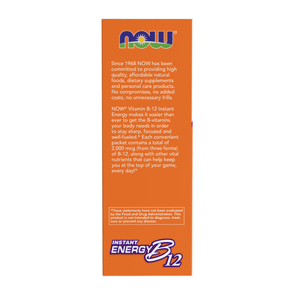 NOW Supplements, Instant Energy B-12 (2,000 mcg per packet), 75 Packets