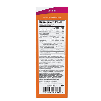 NOW Supplements, Instant Energy B-12 (2,000 mcg per packet), 75 Packets