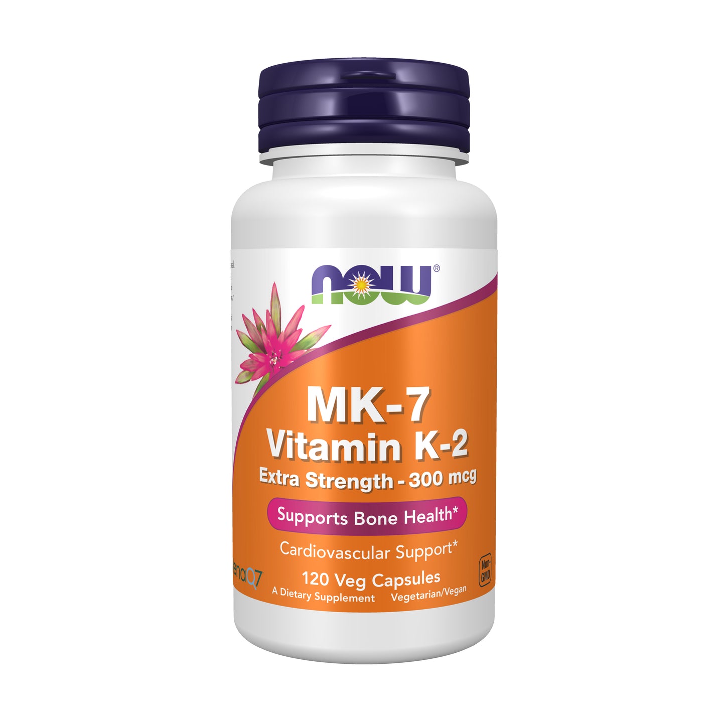 NOW Supplements, MK-7 Vitamin K-2, Extra Strength 300 mcg - 120 Veg Capsules