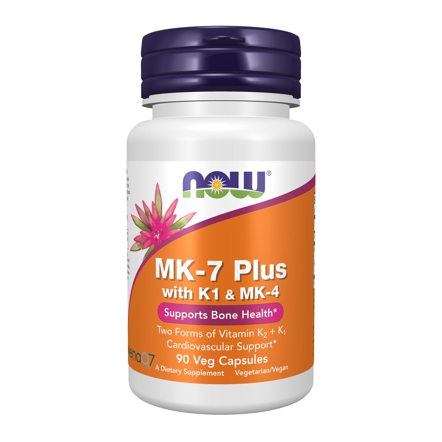 NOW Supplements, MK-7 Plus with K1 & MK-4, Supports Bone Health*, 90 Veg Capsules