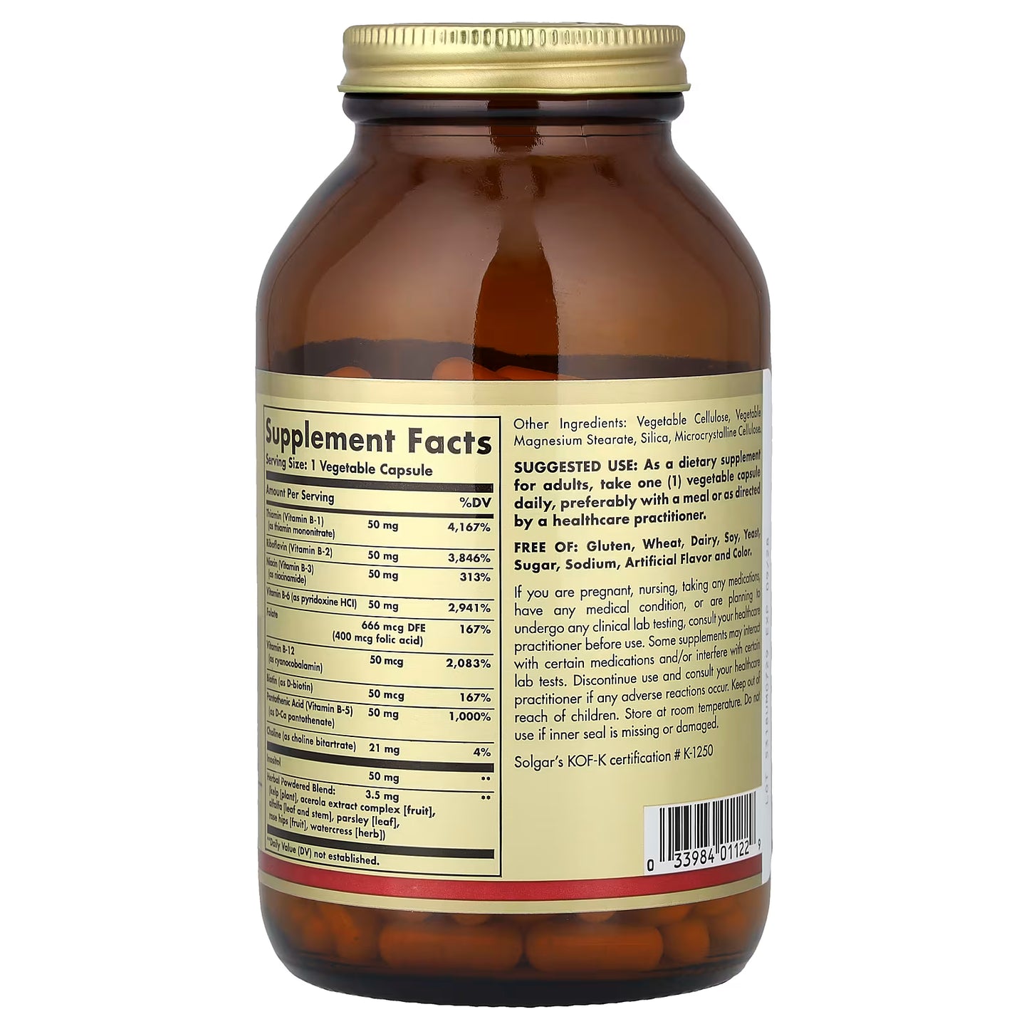 Solgar, B-Complex "50", 250 Vegetable Capsules