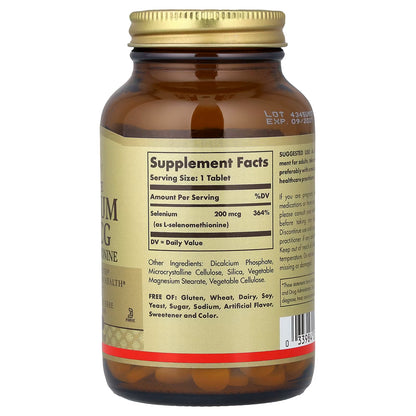 Solgar, Selenium, Yeast-Free, 200 mcg, 250 Tablets