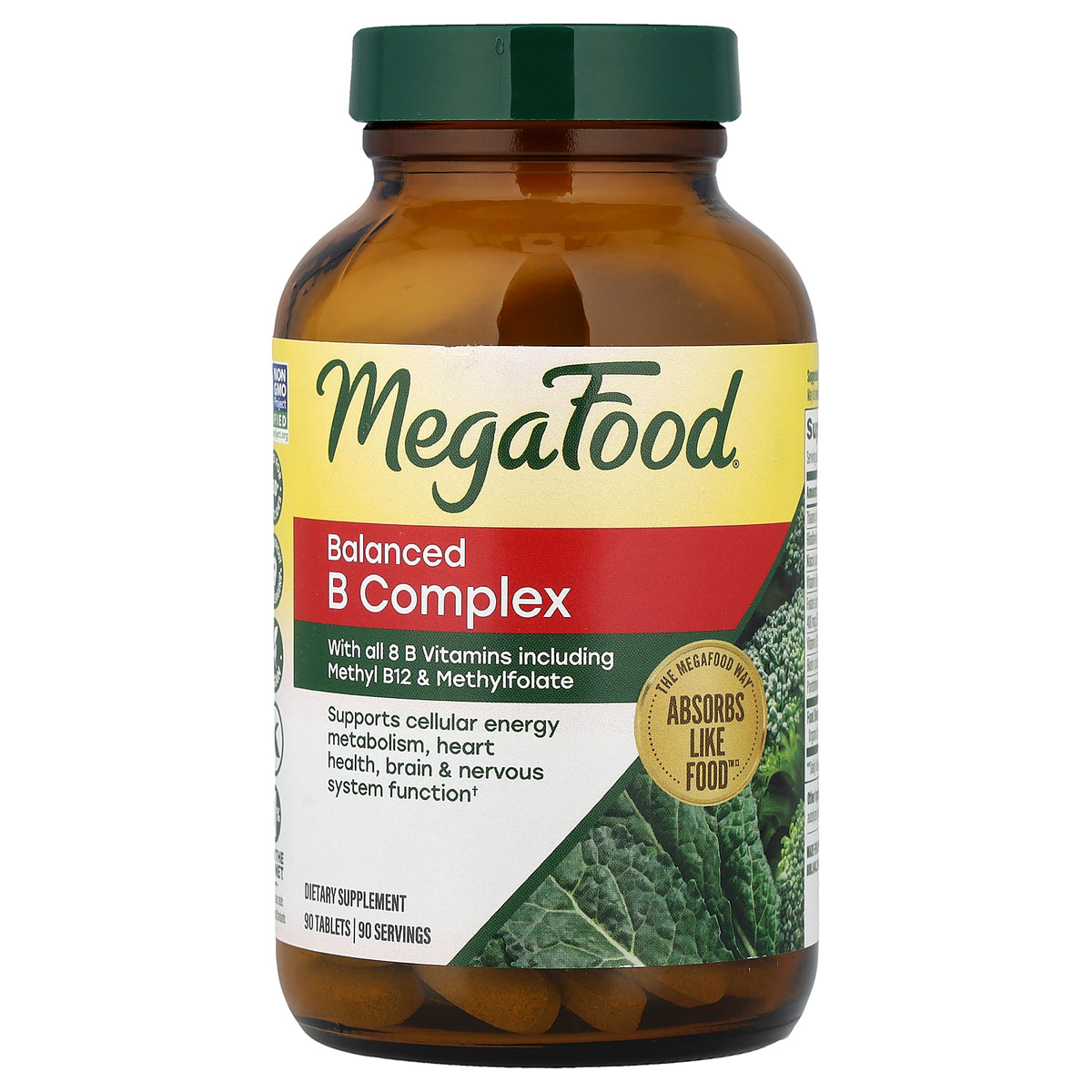 MegaFood, Balanced B Complex, 90 Tablets