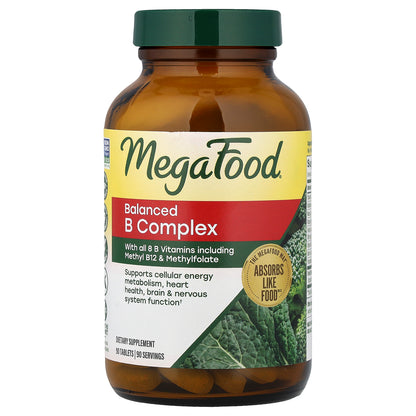MegaFood, Balanced B Complex, 90 Tablets
