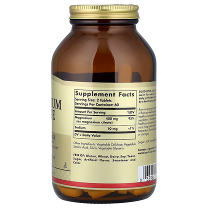 Solgar, Magnesium Citrate, 120 Tablets (200 mg per Tablet)
