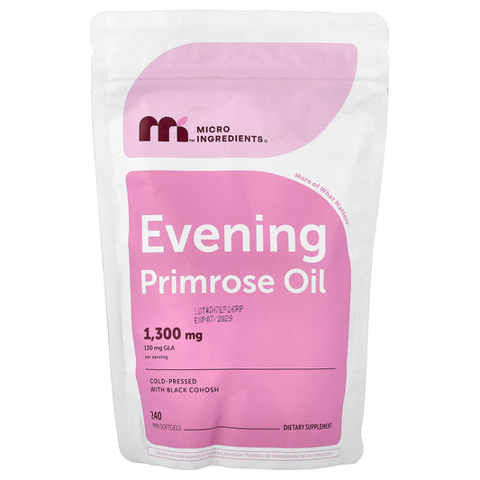 Micro Ingredients, Evening Primrose Oil with Black Cohosh, Cold Pressed, 240 Mini-Softgels