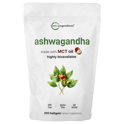 Micro Ingredients, Ashwagandha, 300 Softgels