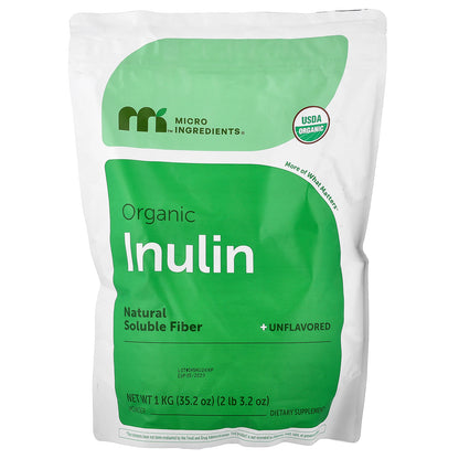 Micro Ingredients, Organic Inulin Powder, Unflavored, 35.2 oz (1 kg)