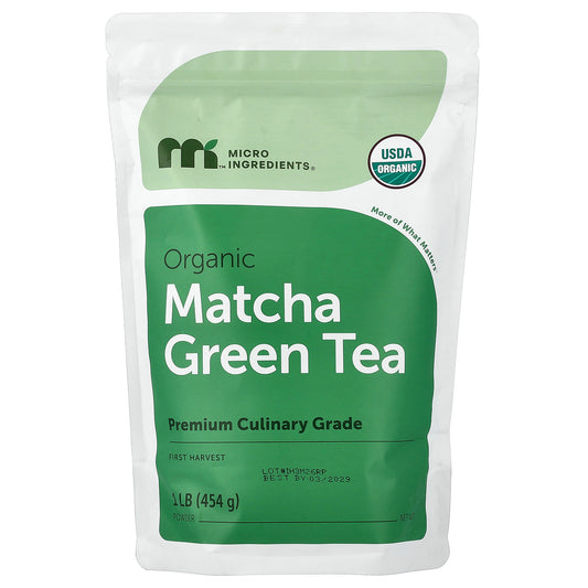 Micro Ingredients, Organic Matcha Green Tea Powder, 1 lb (454 g)