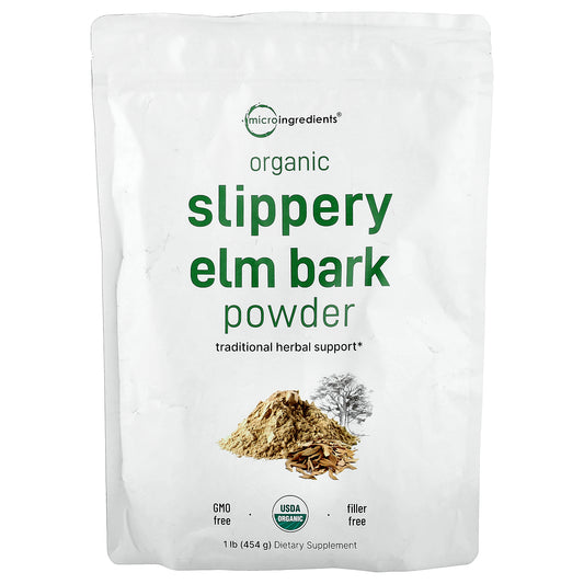 Micro Ingredients, Organic Slippery Elm Bark Powder , 1 lb (454 g)