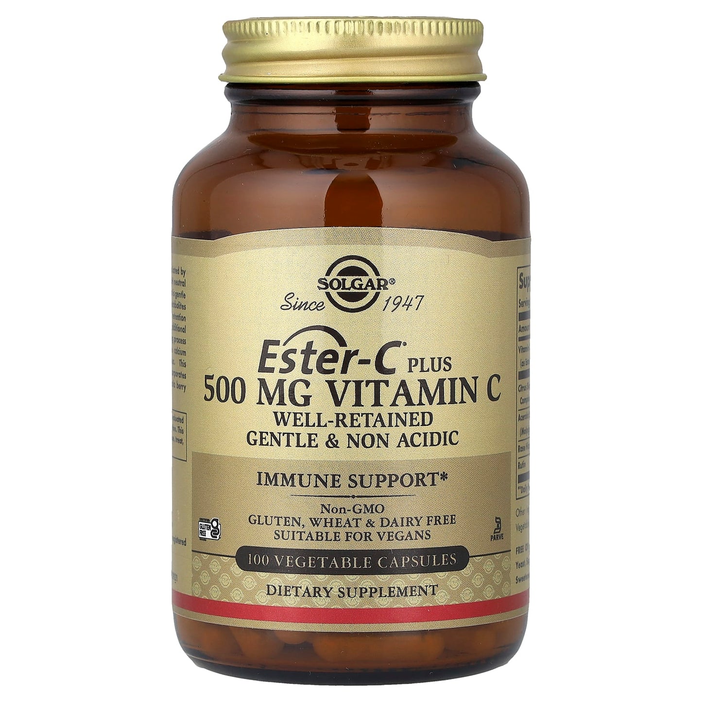 Solgar, Ester-C® Plus, Vitamin C, 500 mg, 100 Vegetable Capsules