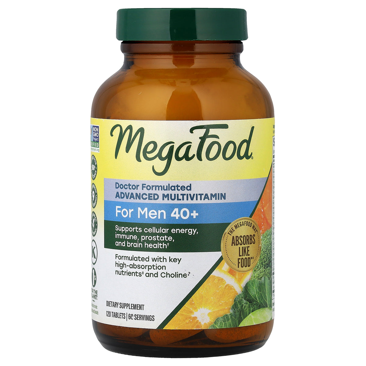 MegaFood, Advanced Multivitamin, For Men 40+, 120 Tablets