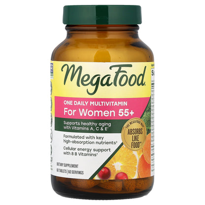 MegaFood, One Daily Multivitamin, For Women 55+, 60 Tablets