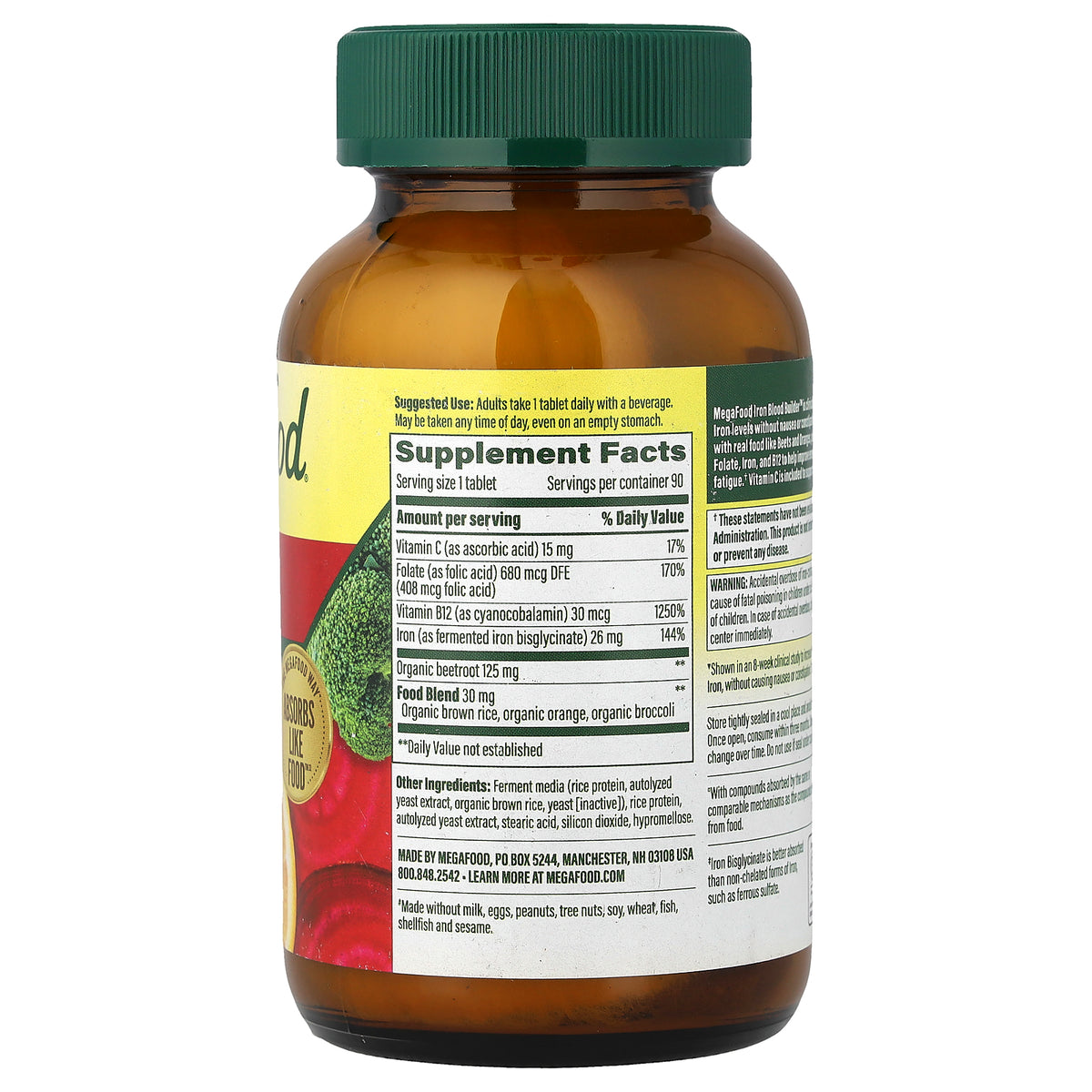 MegaFood, Iron Blood Builder™, 90 Tablets
